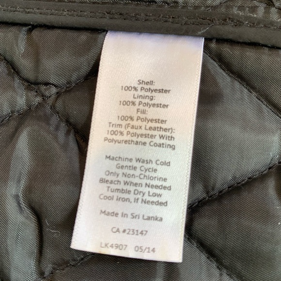 Talbots, black quilted, leather jacket with foe leather trim - Picture 8 of 8